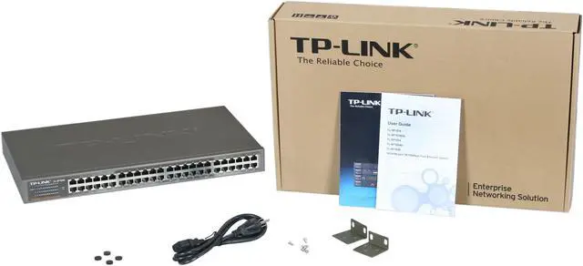 Alt view image 5 of 5 - TP-Link 48-Port Fast Ethernet Unmanaged Switch | Plug and Play | Rackmount | Metal | Fanless | Limited Lifetime (TL-SF1048)