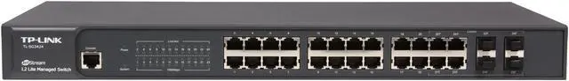 Alt view image 2 of 5 - TP-Link JetStream TL-SG3424 Managed 24-Port Gigabit L2 Lite Managed Switch