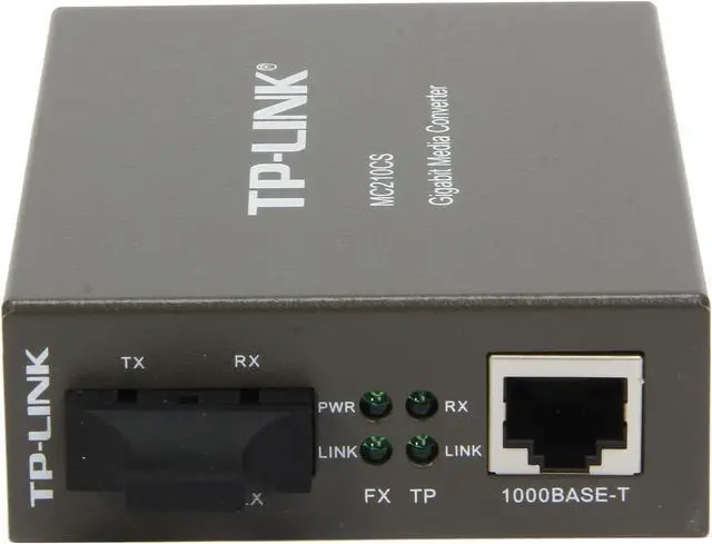 Alt view image 5 of 6 - TP-Link Gigabit SFP to RJ45 Fiber Media Converter | Fiber to Ethernet Converter | 10/100/1000Mbps RJ45 Port to 1000Base-LX Single-Mode Fiber (MC210CS) Grey