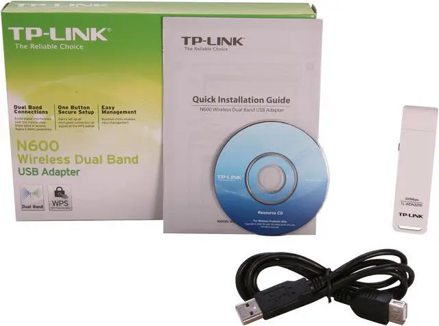 Alt view image 6 of 6 - TP-LINK TL-WDN3200 Dual Band Wireless N600 USB Adapter, 2.4GHz 300Mbps/5GHz 300Mbps, w/WPS Button, IEEE 802.1a/b/g/n, WEP/WPA/WPA2