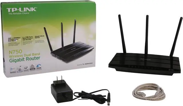 Alt view image 6 of 6 - TP-Link TL-WDR4300 N750 Wireless Dual Band Gigabit Router IEEE 802.11a/b/g/n, IEEE 802.3/3u/3ab