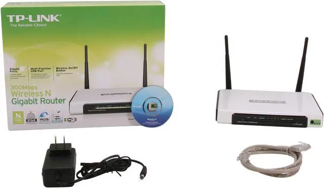 Alt view image 5 of 5 - TP-LINK TL-WR1042ND Gigabit Wireless N300 Router, 300Mbps, USB port, 2 Detachable Antennas, IP QoS / QSS Button