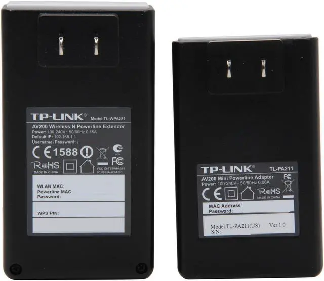 Alt view image 4 of 6 - TP-LINK TL-WPA281 KIT 300Mbps Wireless N Powerline Adapter Starter Kit, 2.4GHz N300 Adapter + 200Mbps Adapter, IEEEE 802.11b/g/n