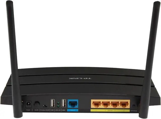Alt view image 4 of 6 - TP-LINK TL-WDR3600 Dual Band Wireless N600 Router, Gigabit, 2.4 GHz 300 Mbps + 5 GHz 300 Mbps, 2 x USB port, IP QoS, Wireless On / Off Switch