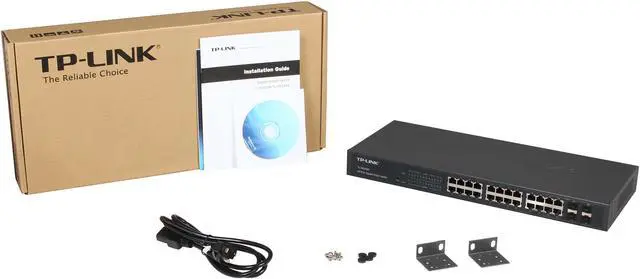 Alt view image 5 of 5 - TP-LINK TL-SG2424 24-Port Gigabit Smart Switch w/ 4 Combo SFP Slots, Layer 2 Features, WEB/CLI managed modes
