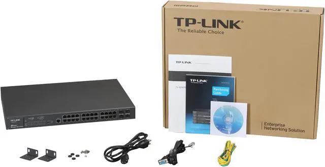 Alt view image 5 of 5 - TP-Link JetStream TL-SG3424P Managed 24-Port Gigabit L2 Managed PoE Switch