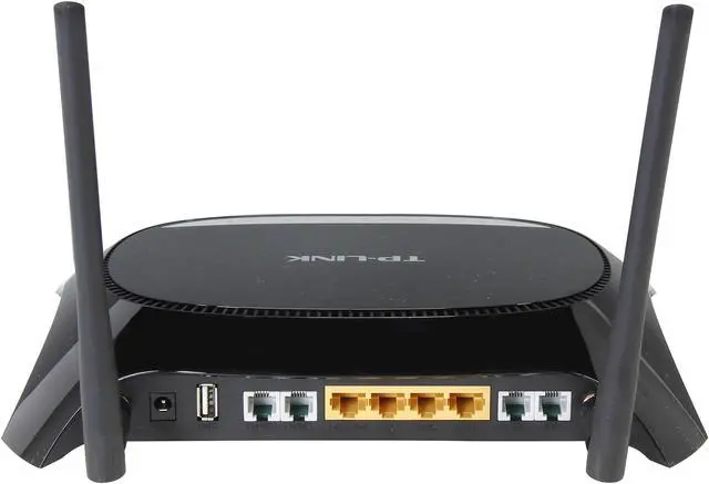 Alt view image 4 of 6 - TP-LINK TD-VG3631 Wireless N300 VOIP ADSL2+ Modem Router, 2 FXS Ports, 1 FXO Port, 2 USB Ports, 5dBi detachable antennas