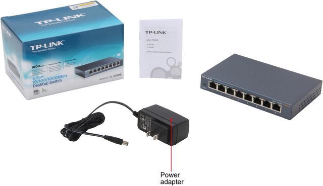 Alt view image 8 of 7 - TP-Link 8 Port Gigabit Ethernet Network Switch | Ethernet Splitter | Sturdy Metal w/ Shielded Ports | Plug-and-Play | Traffic Optimization | Unmanaged (TL-SG108)