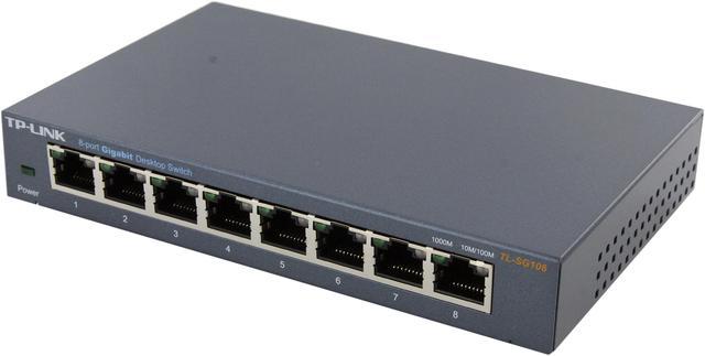 TP-LINK Switch de 8 puertos gigabit no administrable TL-SG108