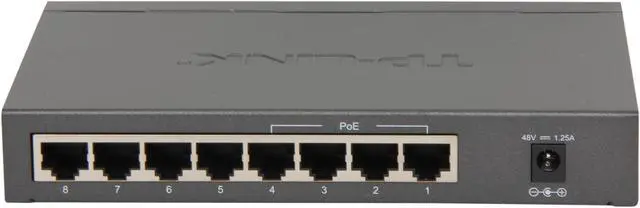 Alt view image 4 of 5 - TP-Link TL-SG1008P V4 | 8 Port Gigabit PoE Switch | 4 PoE+ Ports @64W | Desktop | Plug & Play | Sturdy Metal w/ Shielded Ports | Fanless | Limited Lifetime Protection | QoS & IGMP Snooping | Unmanaged