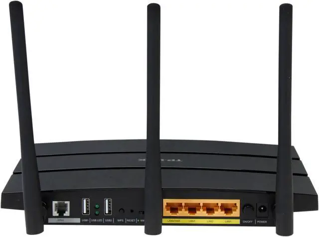 Alt view image 4 of 5 - TP-LINK TD-W8980 N600 Wireless Dual Band Gigabit ADSL2+ Modem Router, 2.4GHz 300Mbps+5Ghz 300Mbps, 2 USB Ports for File Sharing, IPv6 Compatible