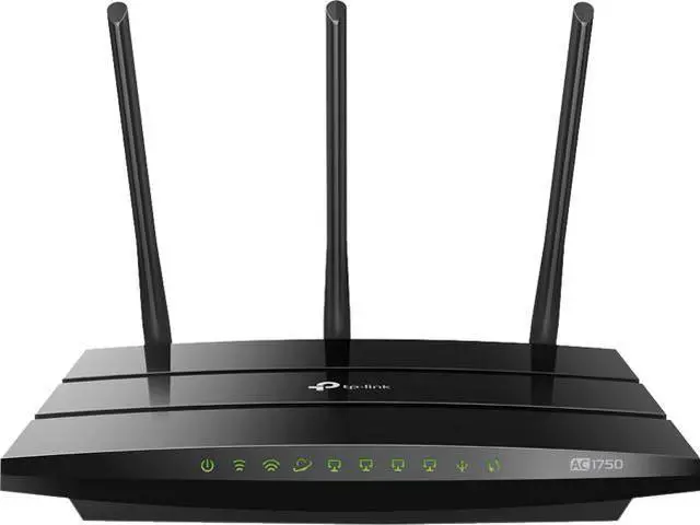 Alt view image 3 of 10 - TP-LINK Archer C7 Wireless AC1750 Dual Band Gigabit Router, 450 Mbps on 2.4 GHz + 1300 Mbps on 5 GHz, 1 USB Port, IPv6, Guest Network