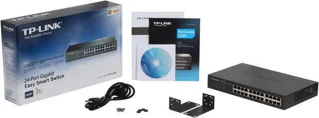 Alt view image 4 of 4 - TP-Link 24 Port Gigabit Switch | Easy Smart Managed | Plug & Play | Lifetime Protection | Desktop/Rackmount | Sturdy Metal w/ Shielded Ports | Support QoS, Vlan, IGMP & Link Aggregation (TL-SG1024DE)