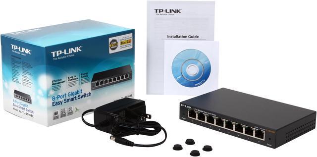 Alt view image 7 of 6 - TP-Link 8-Port Gigabit Ethernet Easy Smart Switch | Unmanaged Pro | Plug and Play | Desktop | Sturdy Metal w/Shielded Ports | Limited Lifetime Replacement (TL-SG108E)