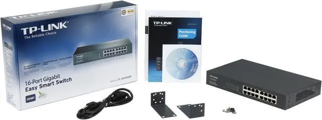 Alt view image 5 of 5 - TP-Link 16 Port Gigabit Switch | Easy Smart Managed | Plug & Play | Lifetime Protection | Desktop/Rackmount | Sturdy Metal w/ Shielded Ports | Support QoS, Vlan, IGMP & Link Aggregation (TL-SG1016DE)