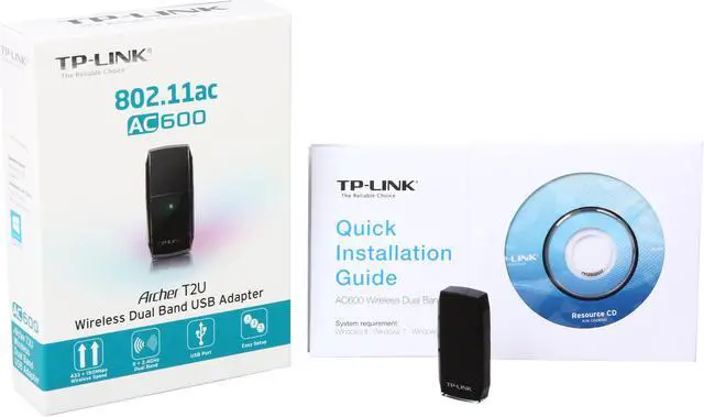 Alt view image 6 of 5 - TP-Link Archer T2U AC600 Wireless Dual Band USB Adapter