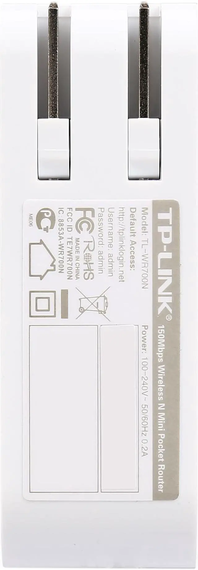 Alt view image 3 of 6 - TP-LINK TL-WR700N Wireless N150 Portable Router, Pocket Design, Multifunction, 150Mbps