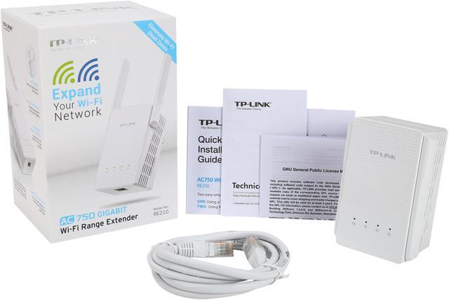 Alt view image 7 of 6 - TP-LINK RE210 AC750 Universal Wi-Fi Wall Plug Gigabit Range Extender with External Antennas