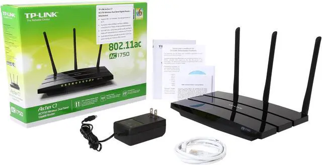 Alt view image 6 of 6 - TP-LINK Archer C7 AC1750 Dual Band Wireless AC Gigabit Router, 2.4GHz 450Mbps+5Ghz 1350Mbps, 2 USB Ports, IPv6, Guest Network-V1