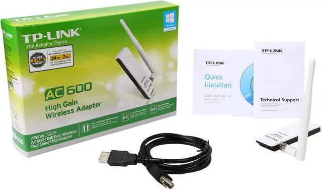 Alt view image 7 of 7 - TP-Link Archer T2UH AC600 High Gain Wireless Dual Band USB Adapter