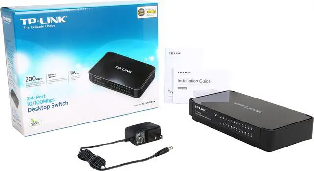 Alt view image 7 of 7 - TP-Link TL-SF1024M 24-Port 10 / 100Mbps Desktop Switch