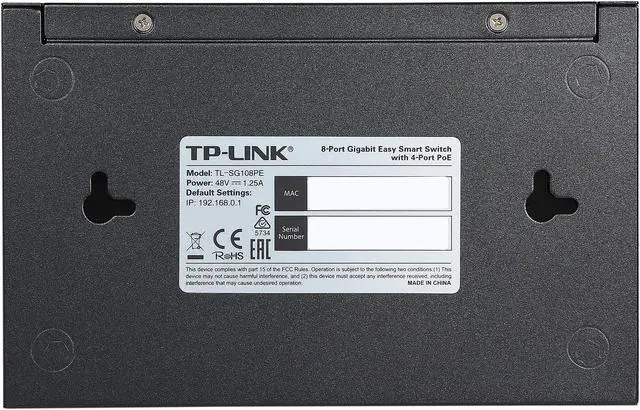 Alt view image 7 of 9 - TP-Link TL-SG108PE V3 | 8 Port Gigabit PoE Switch | Easy Smart Managed | 4 PoE+ Ports @64W | Plug & Play | Sturdy Metal w/ Shielded Ports | Fanless | QoS, Vlan & IGMP | Limited Lifetime Protection
