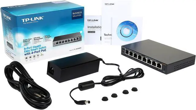 Alt view image 8 of 9 - TP-Link TL-SG108PE V3 | 8 Port Gigabit PoE Switch | Easy Smart Managed | 4 PoE+ Ports @64W | Plug & Play | Sturdy Metal w/ Shielded Ports | Fanless | QoS, Vlan & IGMP | Limited Lifetime Protection