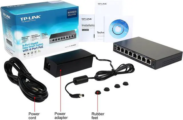 Alt view image 9 of 9 - TP-Link TL-SG108PE V3 | 8 Port Gigabit PoE Switch | Easy Smart Managed | 4 PoE+ Ports @64W | Plug & Play | Sturdy Metal w/ Shielded Ports | Fanless | QoS, Vlan & IGMP | Limited Lifetime Protection