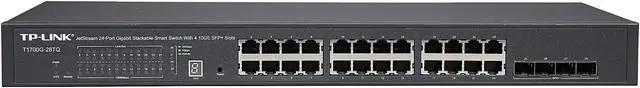Alt view image 2 of 5 - TP-LINK T1700G-28TQ JetStream 24-Port Gigabit Stackable Smart Switch with 4 10GE SFP+ Slots