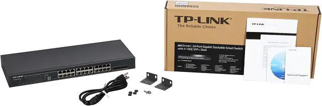 Alt view image 5 of 5 - TP-LINK T1700G-28TQ JetStream 24-Port Gigabit Stackable Smart Switch with 4 10GE SFP+ Slots