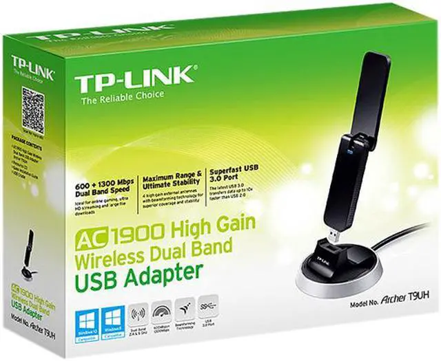 Alt view image 5 of 5 - TP-Link Archer T9UH AC1900 High Gain Wireless Dual Band USB Adapter