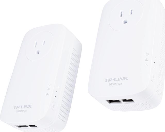  TP-Link AV2000 Powerline Adapter - 2 Gigabit Ports, Ethernet  Over Power, Plug&Play, Power Saving, 2x2 MIMO, Noise Filtering, Extra  Socket for other Devices, Ideal for Gaming (TL-PA9020P KIT) : Everything  Else