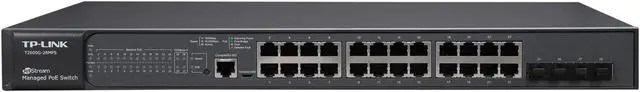 Alt view image 2 of 6 - TP-Link T2600G-28MPS JetStream 24-Port Gigabit L2 Managed PoE+ Switch with 4 SFP Slots