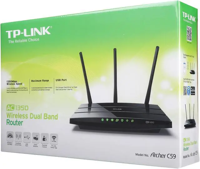 Alt view image 5 of 5 - TP-Link Archer C59 AC1350 Wireless Dual Band Router