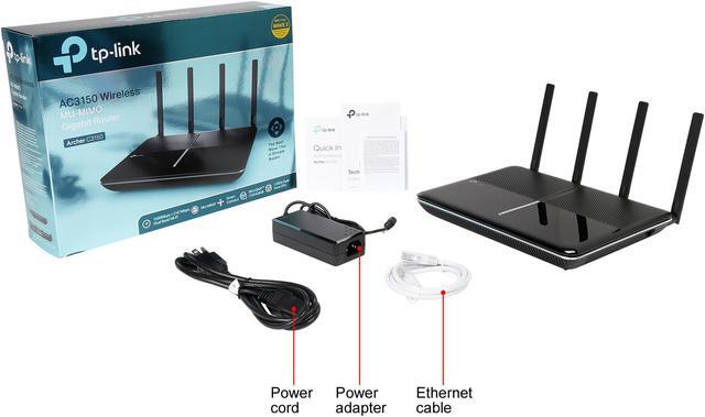 Alt view image 6 of 5 - TP-Link Archer C3150 V2 AC3150 Wireless MU-MIMO Router - Comprehensive Antivirus and Security, Works with Alexa and IFTTT