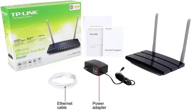 Alt view image 6 of 6 - TP-Link Certified Refurbished Archer C50 AC1200 Dual Band Wireless Router 2.4 GHz IEEE 802.11n/g/b, 5 GHz IEEE 802.11ac/n/a