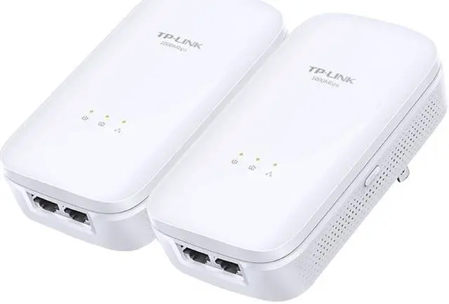 Alt view image 4 of 5 - TP-Link TL-PA7020 KIT_V2 AV1000 2-port Gigabit Powerline Starter Kit Up to 1Gbps