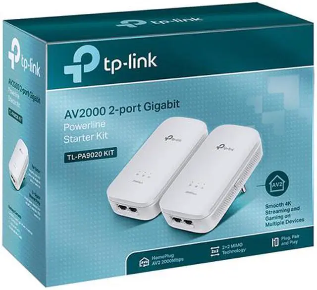 Alt view image 6 of 6 - TP-LINK TL-PA9020 KIT AV2000 2-port Gigabit Powerline Starter Kit