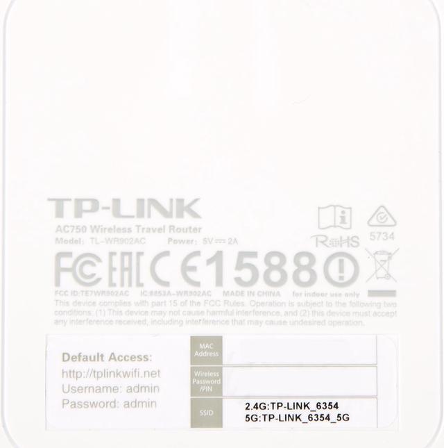 Alt view image 5 of 6 - TP-Link AC750 Wireless Portable Nano Travel Router(TL-WR902AC) - Support Multiple Modes, WiFi Router/Hotspot/Bridge/Range Extender/Access Point/Client Modes, Dual Band WiFi, 1 USB 2.0 Port
