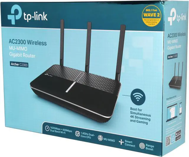 Alt view image 5 of 5 - TP-Link Archer AC2300 Wireless Wi-Fi Router, Powerful 1.8 GHz Dual-Core Processor, 802.11ac Wave 2 MU-MIMO