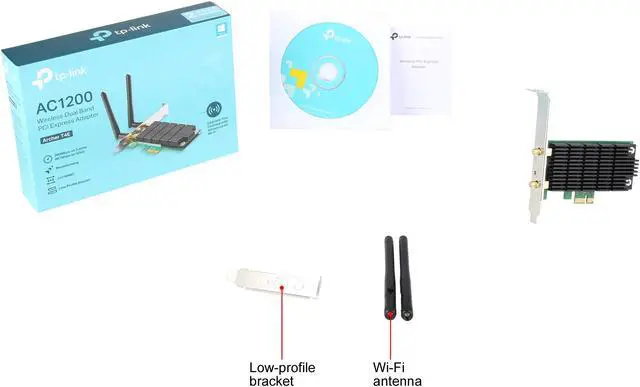 Alt view image 6 of 6 - TP-Link AC1200 PCIe WiFi Card (Archer T4E) - 2.4G/5G Dual Band Wireless PCI Express Adapter, Low Profile, Long Range Beamforming, Heat Sink Technology, Supports Windows 10/8.1/8/7/XP