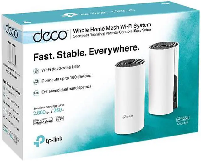 Alt view image 8 of 8 - TP-Link NT Deco M4(2-pack) AC1200 Whole Home Mesh Wi-Fi System