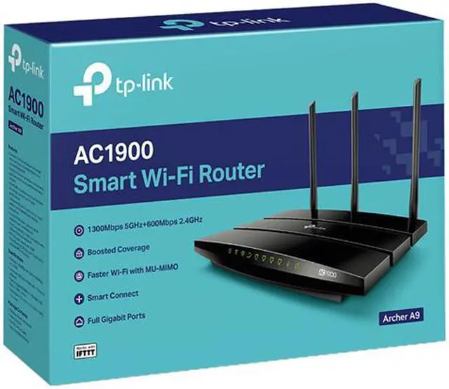 Alt view image 4 of 4 - TP-Link AC1900 Smart Wi-Fi Router - High Speed MU-MIMO Router, Dual Band, Gigabit, VPN Server, Beamforming, Smart Connect, Works with Alexa (Archer A9)