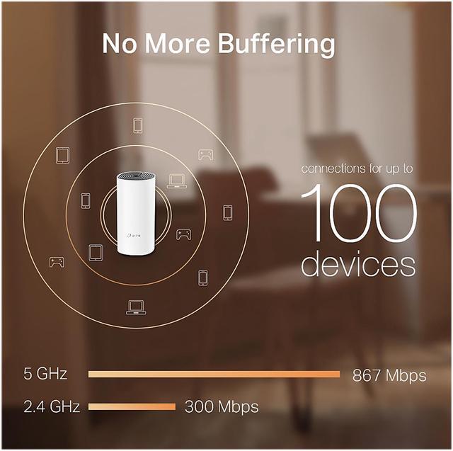 Alt view image 6 of 6 - TP-Link Deco M4 (3-Pack) AC1200 Whole Home Mesh Wi-Fi System – Seamless Roaming, Adaptive Routing