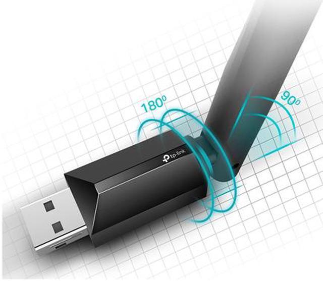 Alt view image 5 of 11 - TP-Link ARCHER T2U PLUS AC600 High Gain Wireless Dual Band USB Adapter IEEE 802.11b/g/n 2.4 GHz, IEEE 802.11a/n/ac 5 GHz USB 2.0 600 Mbps (200 Mbps on 2.4 GHz, 433 Mbps on 5 GHz) Wireless Data Rates