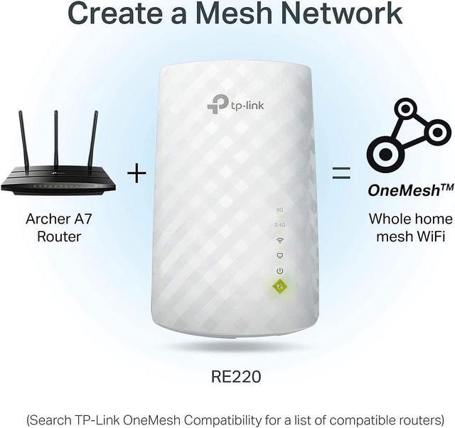 Alt view image 5 of 14 - TP-Link | AC750 WiFi Range Extender - Dual Band Cloud App Control | 2019 Release | Up to 750Mbps | One Button Setup Repeater, Internet Booster, Access Point | Smart Home & Alexa Devices (RE220)