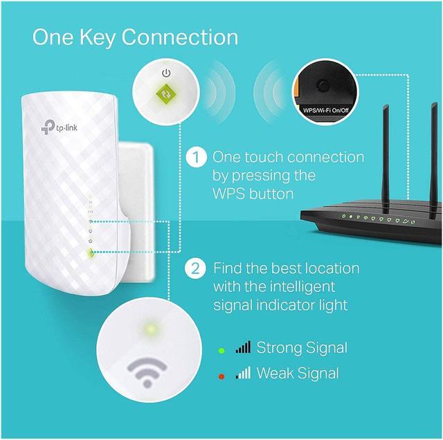 Alt view image 7 of 14 - TP-Link | AC750 WiFi Range Extender - Dual Band Cloud App Control | 2019 Release | Up to 750Mbps | One Button Setup Repeater, Internet Booster, Access Point | Smart Home & Alexa Devices (RE220)