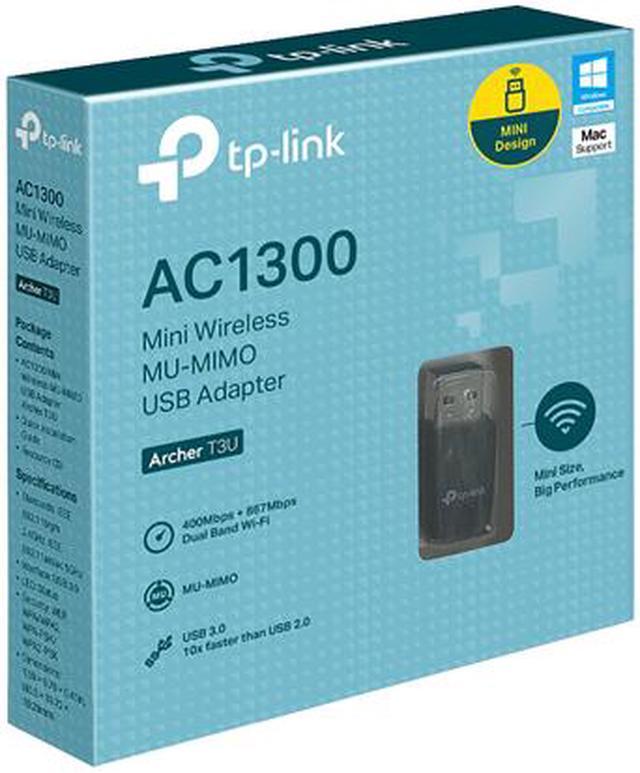 Tp-link Ac1300 - Usb 3.0 Mini Wi-fi Adapter 2.4g/5g Dual Band Wireless  Network Adapter Archer T3u Black Manufacturer Refurbished : Target