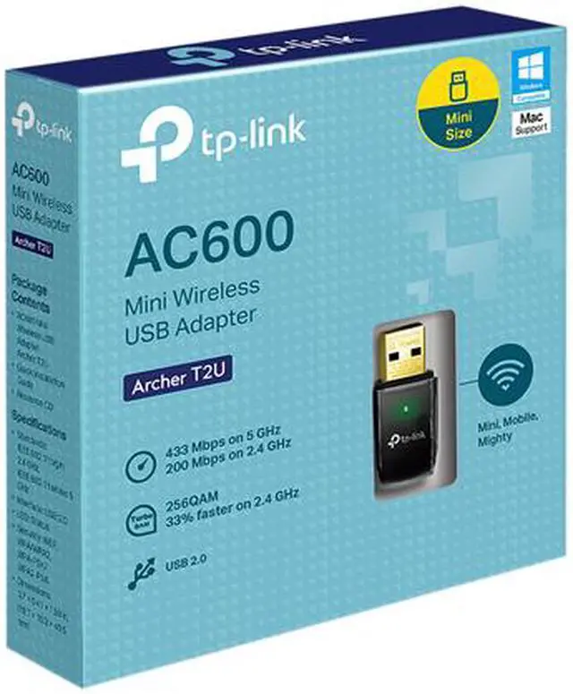 Alt view image 4 of 4 - TP-Link Archer T2U V3 AC600 Dual Band Wireless USB Adapter