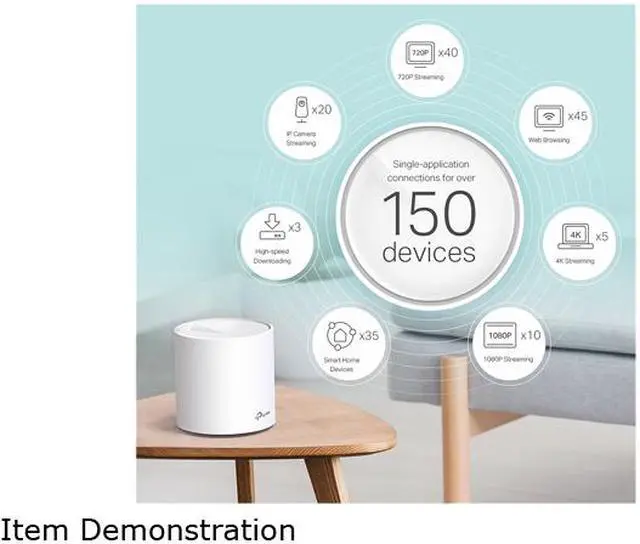 Alt view image 4 of 6 - TP-Link WiFi 6 Mesh WiFi, AX3000 Whole Home Mesh WiFi System (Deco X60) - Covers up to 5000 Sq. Ft., Replaces WiFi Routers and Extenders, Parental Control, 2-pack